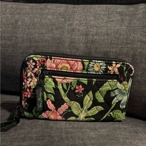 Vera Bradley Floral Black Women's Wallet Botanica